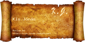 Kis Jónás névjegykártya